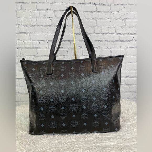 #MCM Visetos Anya Top Zip Shopper Tote Black - Picture 5 of 11